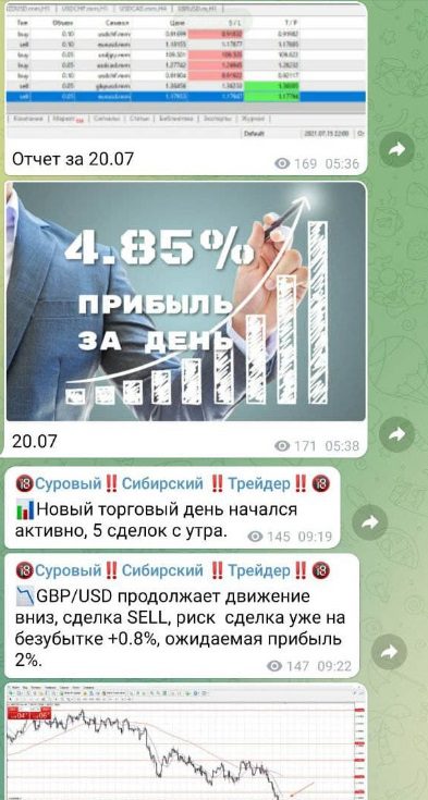 Новости и статистика на канале Сибирский Трейдер